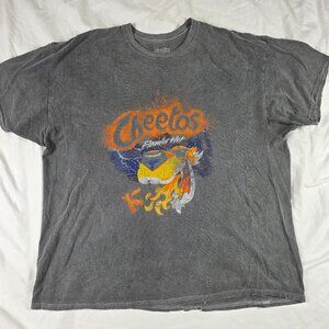 Cheetos Flamin Hot Mens T Shirt Size 2XL Gray Graphic Shirt Casual Outdoors
